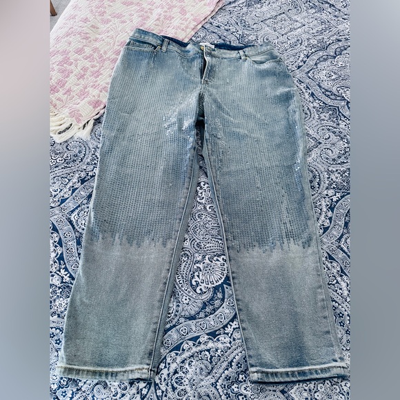 Lane Bryant Denim - Layne Bryant Sequined Jeans in size 16